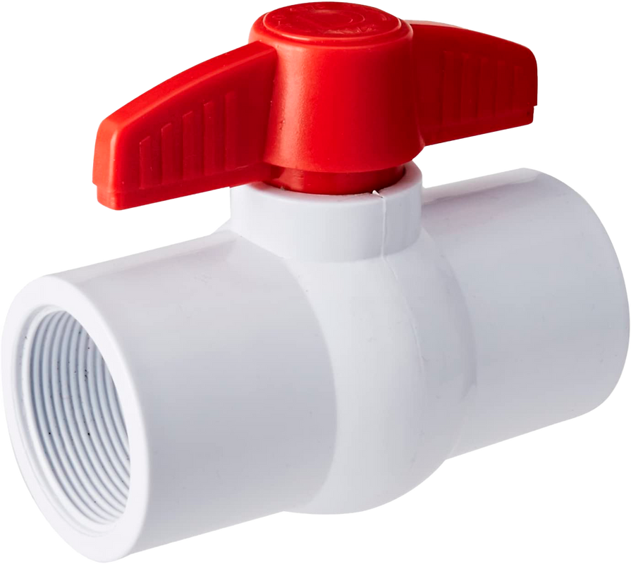 VALVULA ESFERICA EN PVC DE 1 1/2'' ROSCAR PARA RIEGO Y QUIMICOS TIPO PESADA