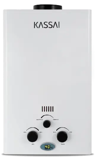 CALENTADOR DE PASO INSTANTANEO ESTÁNDAR KASSAI 10 LPM, 1.5 SERVICIOS, PARA GAS LP (PROPANO)