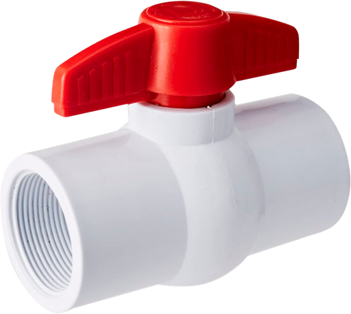 VALVULA ESFERICA EN PVC DE 2'' ROSCAR PARA RIEGO Y QUIMICOS TIPO PESADA