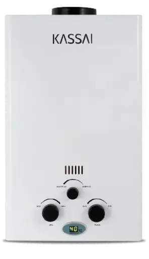 CALENTADOR DE PASO INSTANTANEO ESTÁNDAR KASSAI 8 LPM, 1 SERVICIO, PARA GAS LP (PROPANO)