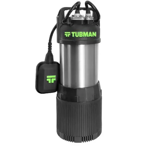 BOMBA SUMERGIBLE TUBMAN 0.75 HP PARA USO RESIDENCIAL, PROFUNDIDAD MAXIMA DE INMERSIÓN 5M, 127 V